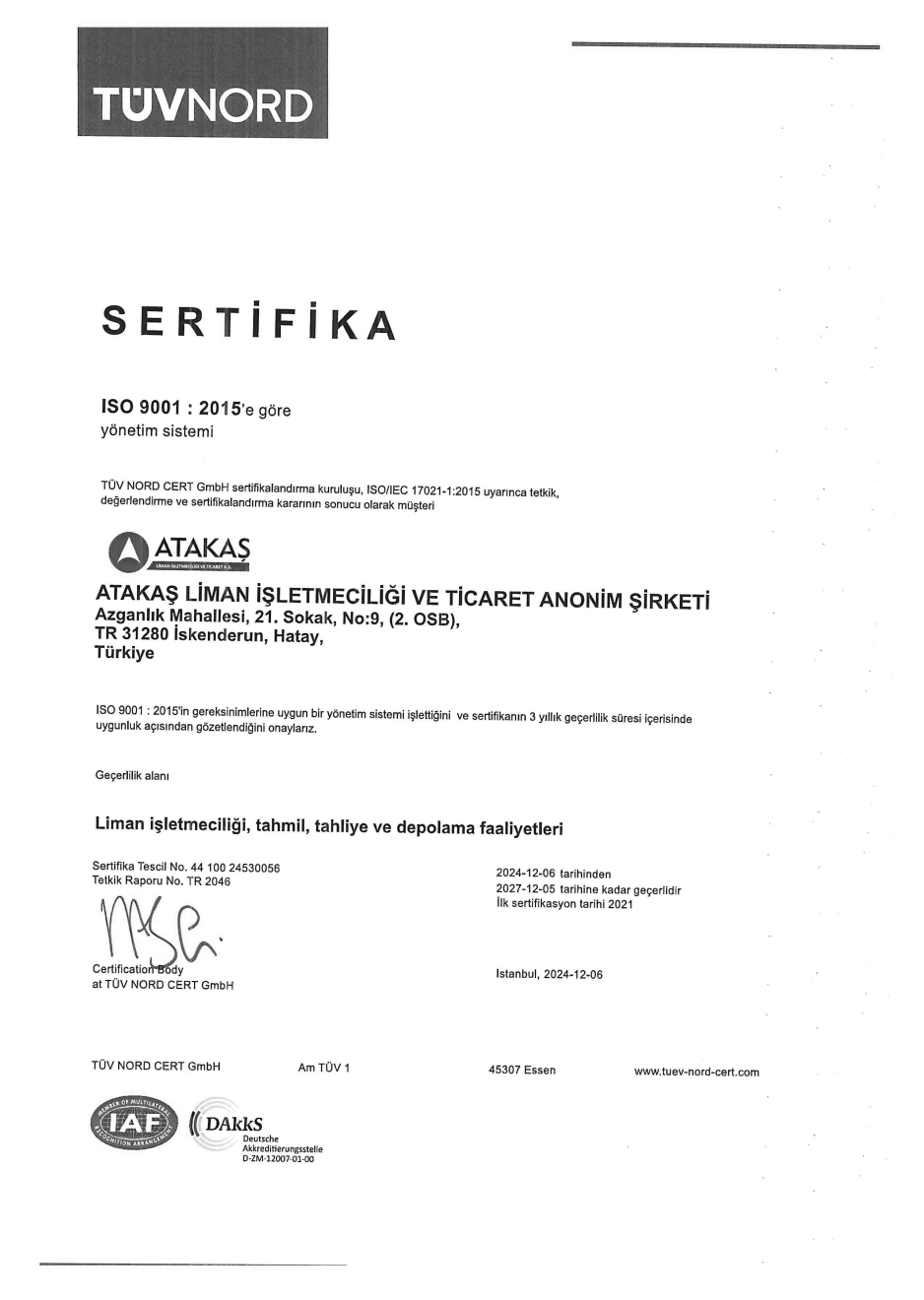 ISO 9001 DAKKS